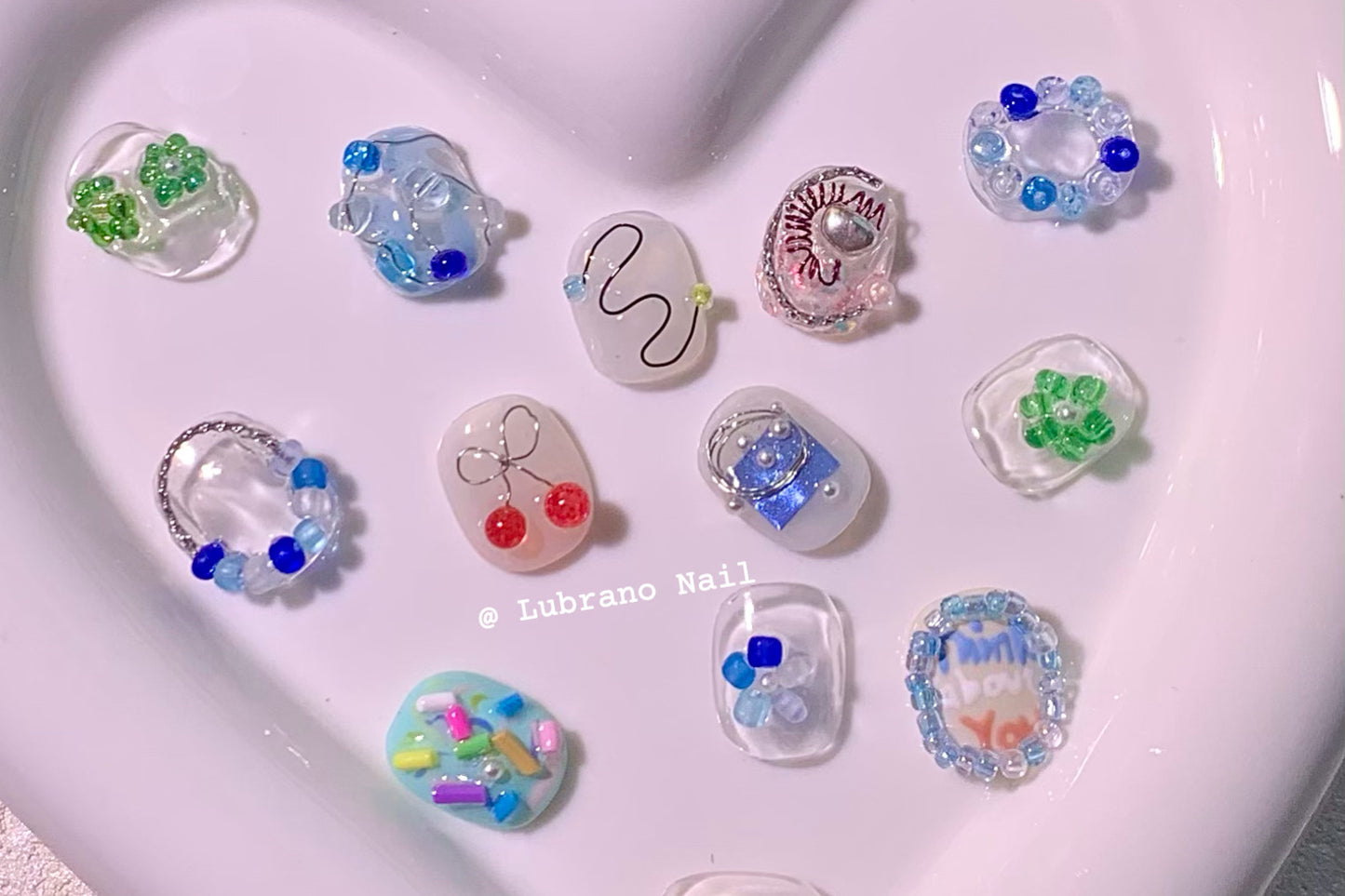 LUBRANO NAIL - Candy series colorful small sugar needle nail decorations