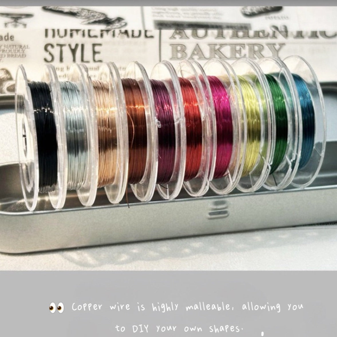LUBRANO NAIL - Colored copper wire, nail art tool colored copper wire, niche styling DIY, 0.3MM