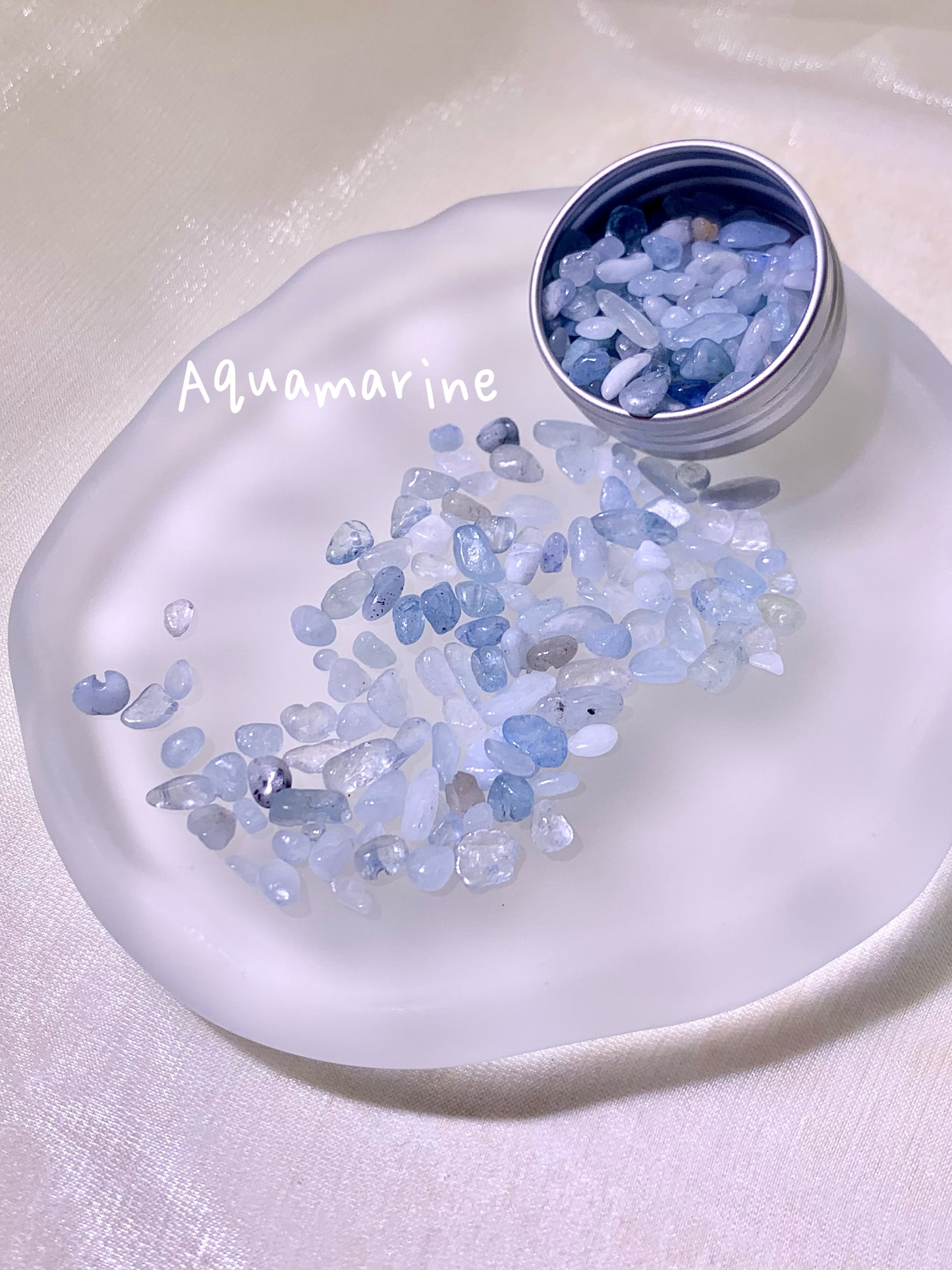 LUBRANO NAIL - Blue Crystal Love Nail Decoration, Aquamarine