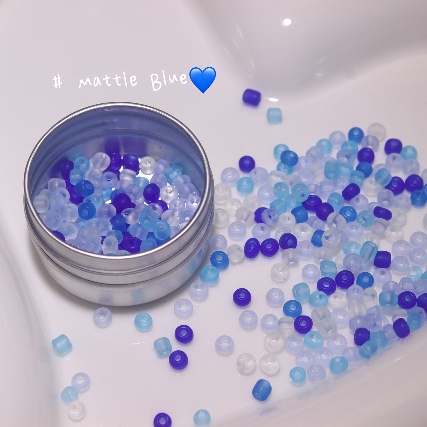 LUBRANO NAIL - Ice Age,Glacier Blue Series Small Colored Beads Nail Art Accessories