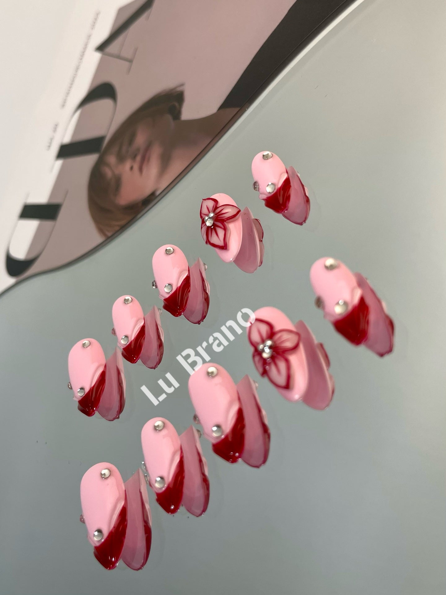 Barbie Girl Floral | Barbie Pink|3D Red Floral|Haute Couture|Elegance & Cuteness