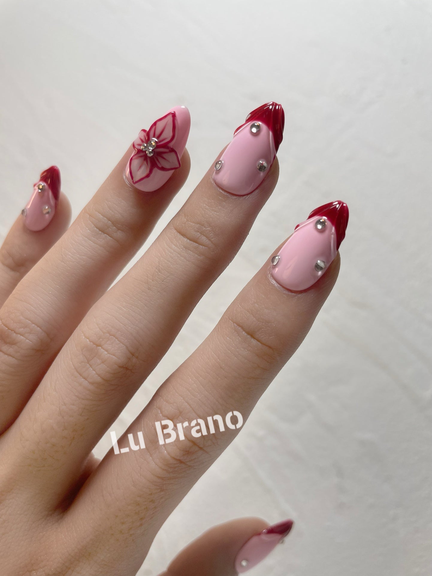Barbie Girl Floral | Barbie Pink|3D Red Floral|Haute Couture|Elegance & Cuteness