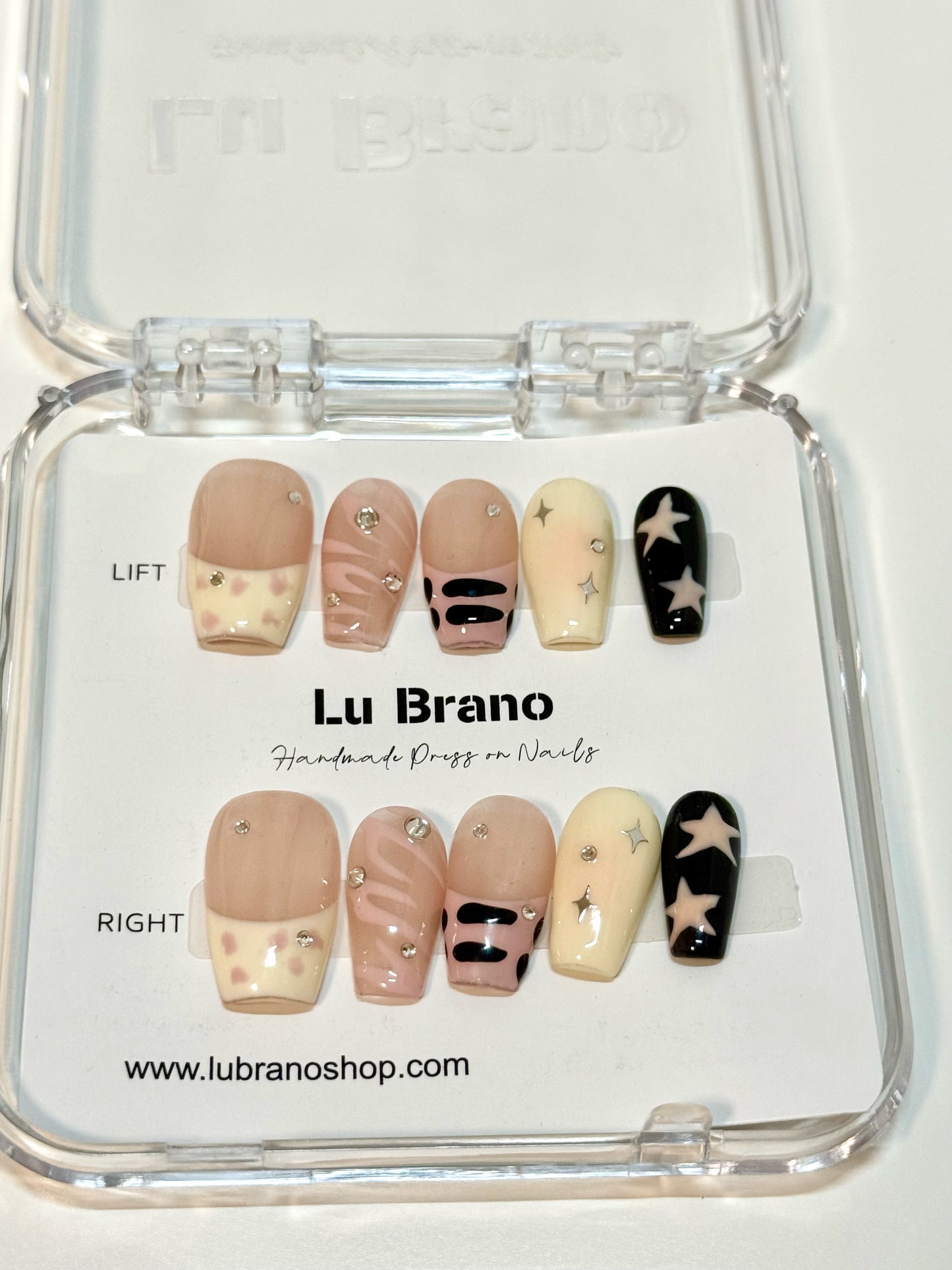 Cute Pink Leopard Nails | Medium T Nails | Coffin Shape Nails | Handmade Press-On Nails