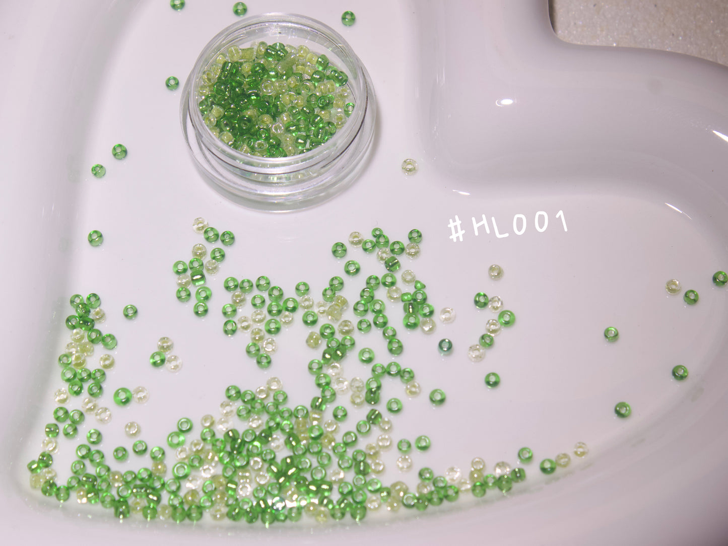 LUBRANO NAIL - Green Garden，Spring Green Series Small Colored Beads Nail Art Accessories