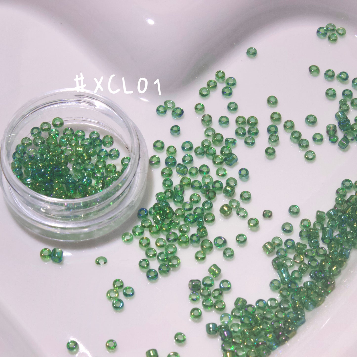 LUBRANO NAIL - Green Garden，Spring Green Series Small Colored Beads Nail Art Accessories