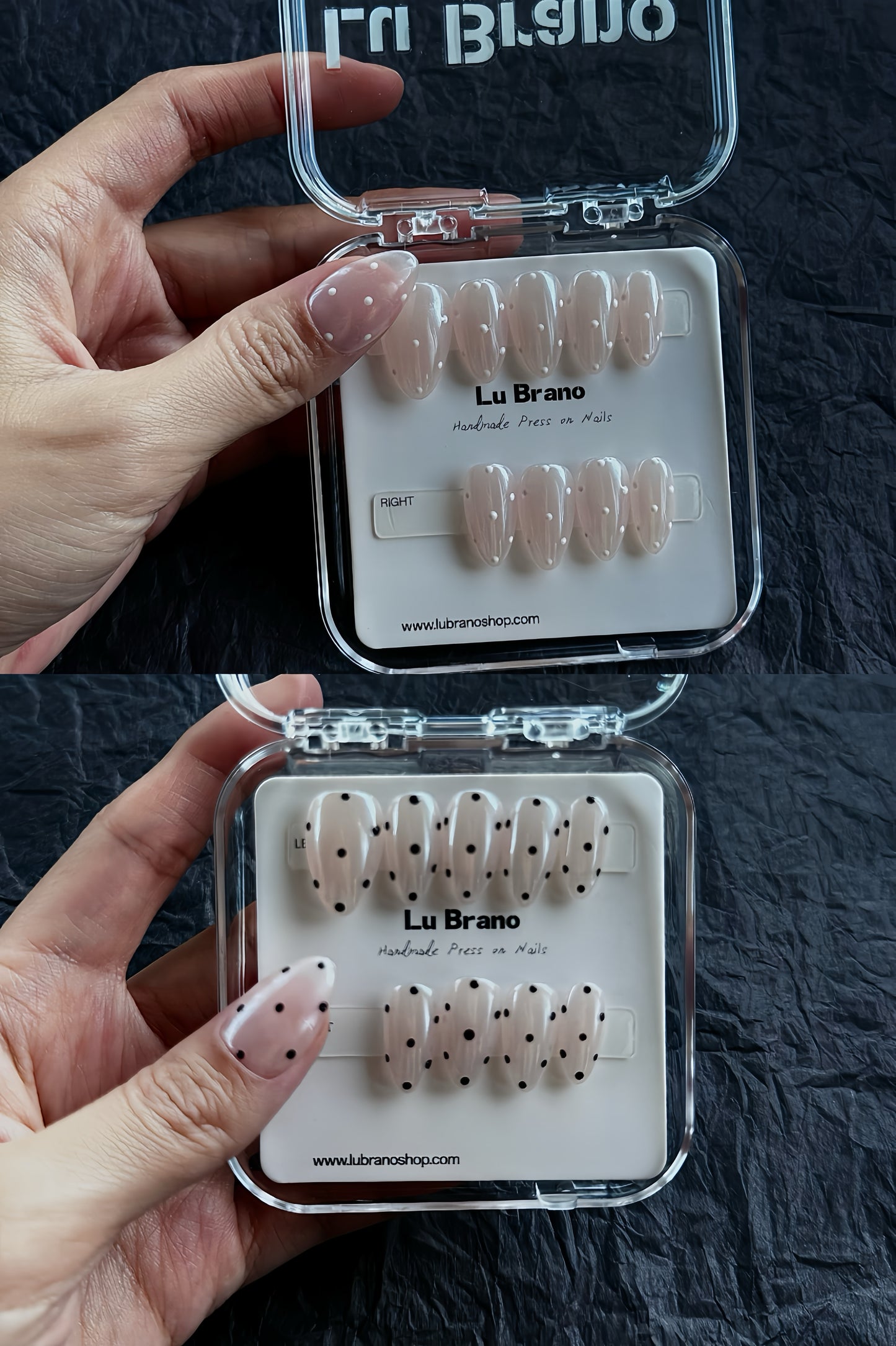 Polka Dot Nail |Black or White