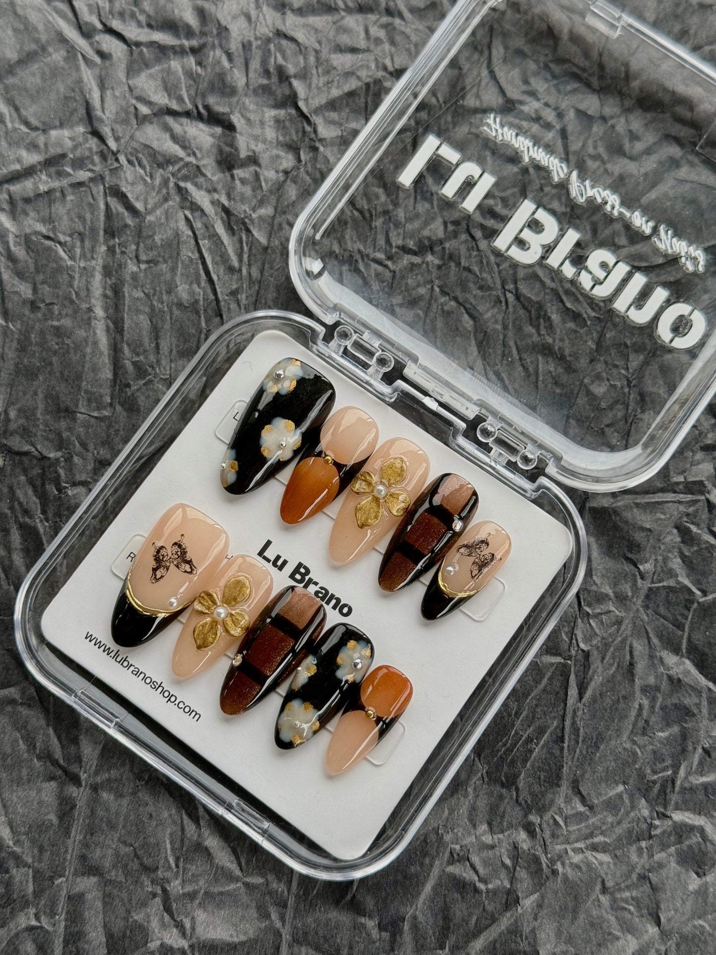 Glamorous Retro Butterfly Nails